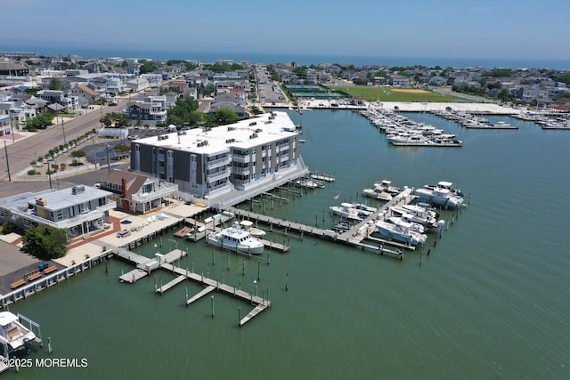 310 S W Ave Unit K1, Beach Haven, NJ 08008 - drone / aerial view of a marina and a large body of water
