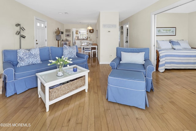 310 S W Ave Unit K1, Beach Haven, NJ 08008 - living room with hardwood / wood-style flooring and baseboards