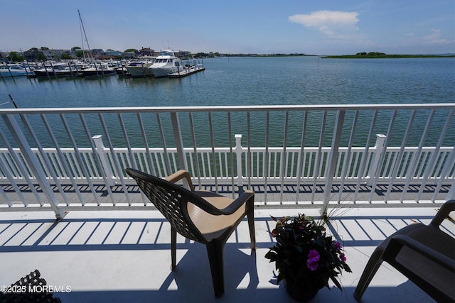 310 S W Ave Unit K1, Beach Haven, NJ 08008 - balcony featuring a water view