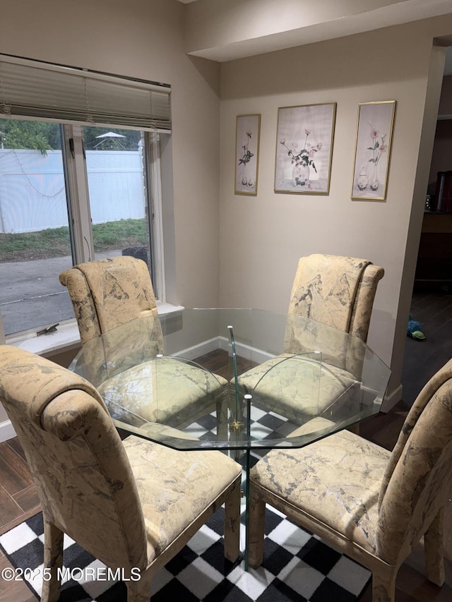 300 Allenhurst Ave, Neptune Township, NJ 07753 - dining area with baseboards and wood finished floors