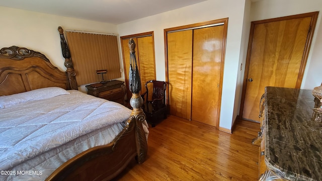 354 Alpine St, Perth Amboy City, NJ 08861 - bedroom with two closets and light wood finished floors