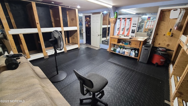 354 Alpine St, Perth Amboy City, NJ 08861 - below grade area with rubber floors