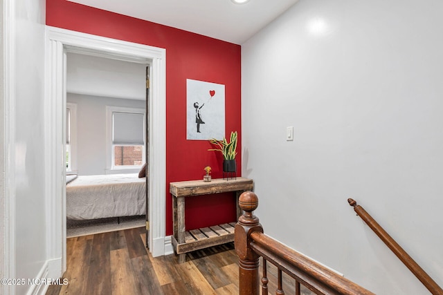 51 Oakland St, Red Bank, NJ 07701 - corridor with wood finished floors, baseboards, and recessed lighting