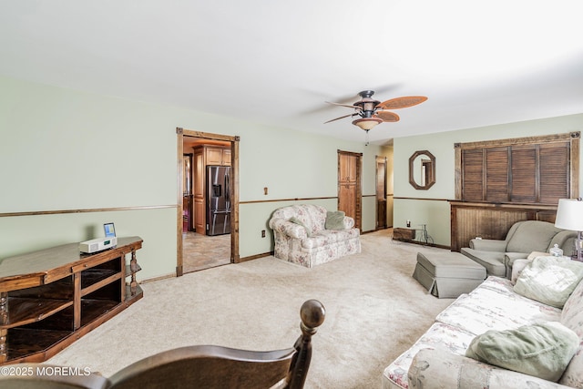 66 Cedar Swamp Rd, Jackson, NJ 08527 - living room with a ceiling fan and light colored carpet