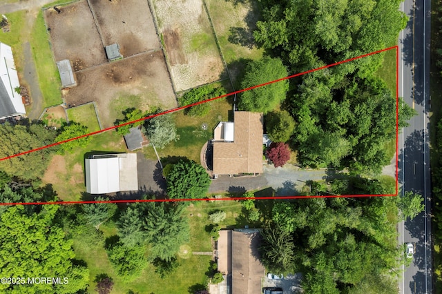 66 Cedar Swamp Rd, Jackson, NJ 08527 - aerial view of property and surrounding area with property parcel outlined