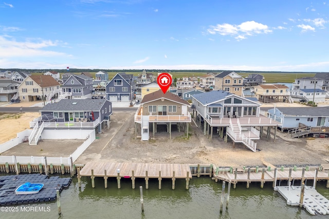 233 Heron Rd, Tuckerton, NJ 08087 - aerial view of residential area with a large body of water
