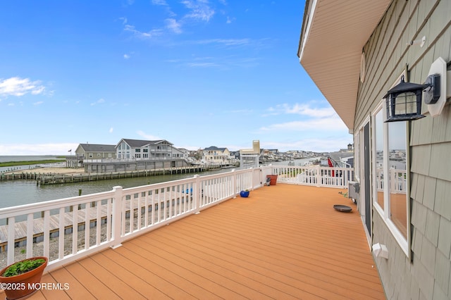 233 Heron Rd, Tuckerton, NJ 08087 - wooden terrace with a water view