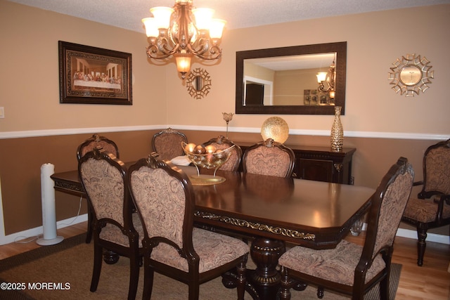 4 Hemlock Hill Rd, Jackson, NJ 08527 - dining area with a chandelier, baseboards, and wood finished floors