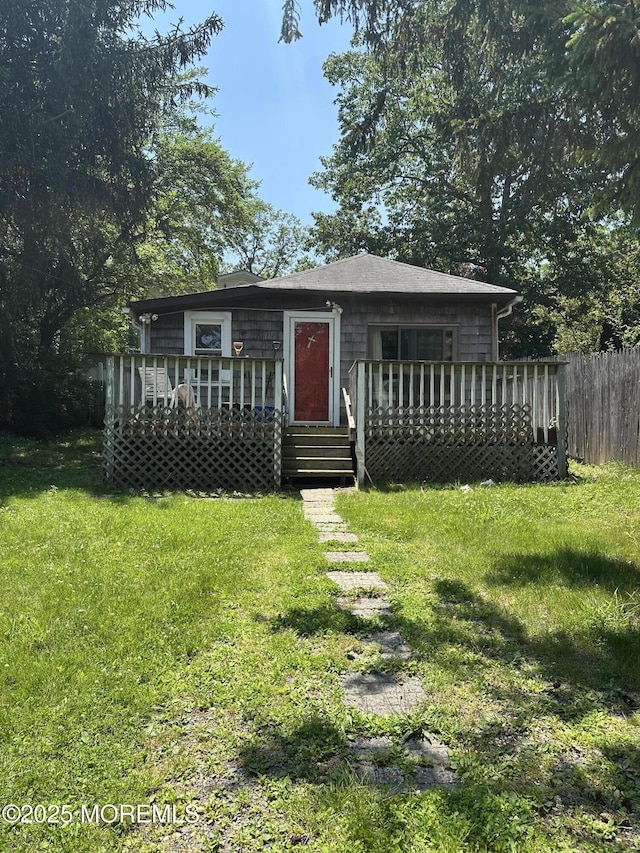 122 Hamilton Ave, Leonardo, NJ 07737 - view of front of house featuring a deck