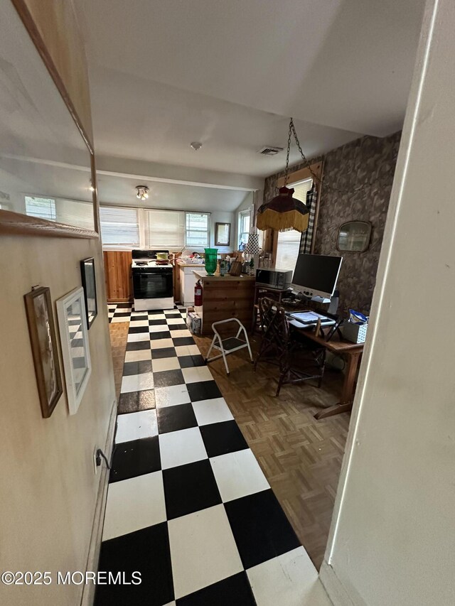 122 Hamilton Ave, Leonardo, NJ 07737 - dining space with tile patterned floors and an office area