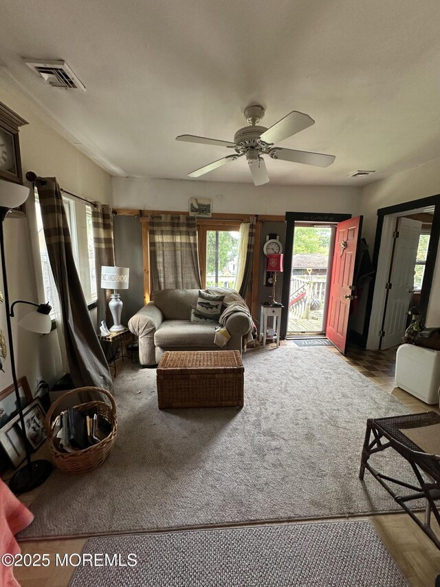 122 Hamilton Ave, Leonardo, NJ 07737 - living area with a ceiling fan
