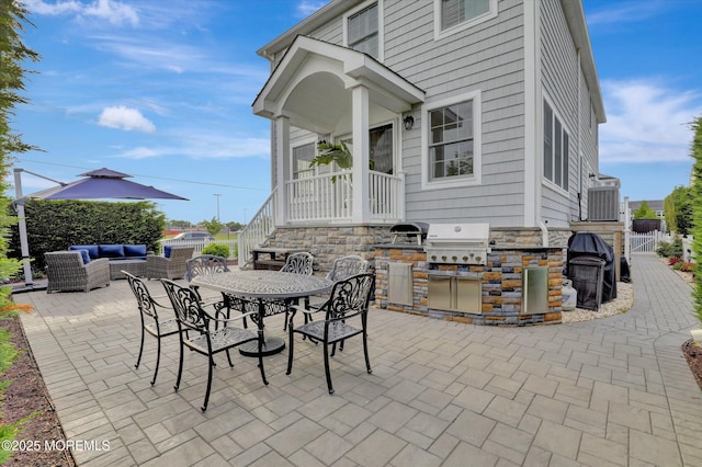 206 Chicago Ave, Point Pleasant Beach, NJ 08742 - view of patio / terrace featuring an outdoor living space and outdoor dining space