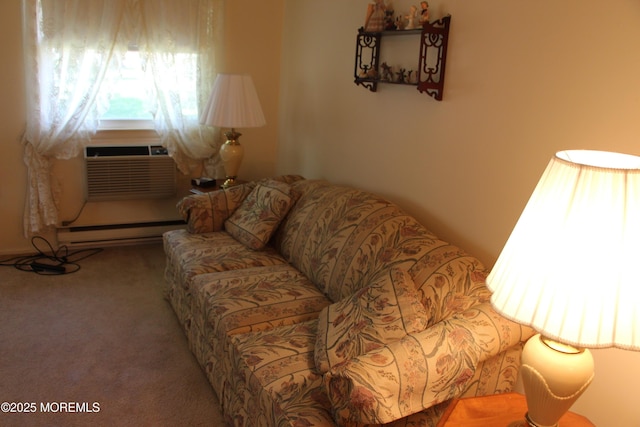 32C Yorktown Pkwy Unit C, Whiting, NJ 08759 - carpeted living room featuring baseboard heating and cooling unit