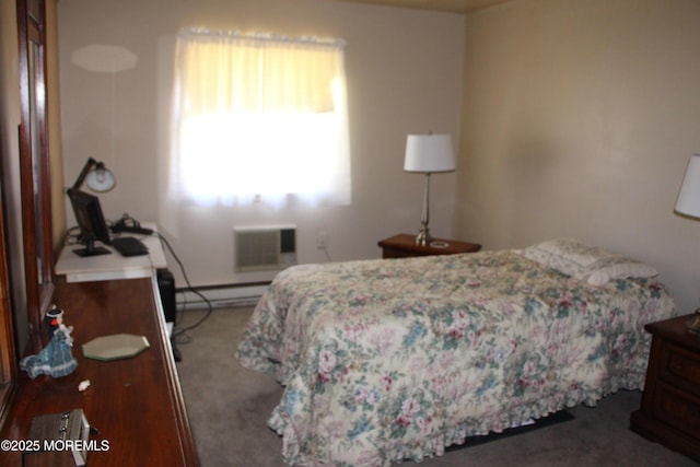 32C Yorktown Pkwy Unit C, Whiting, NJ 08759 - carpeted bedroom featuring a baseboard radiator and a wall mounted AC