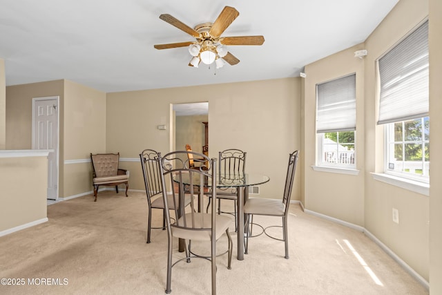 74 Mc Kinley Dr, Ocean Twp, NJ 07712 - dining room with light carpet and ceiling fan