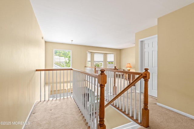 74 Mc Kinley Dr, Ocean Twp, NJ 07712 - hall with carpet and an upstairs landing