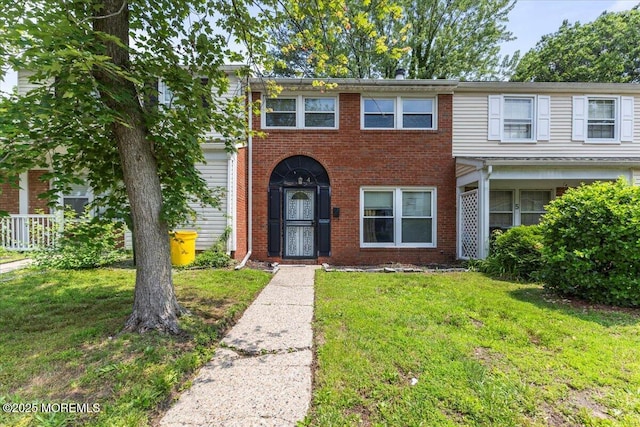 4 Roanoke Ct, Willingboro, NJ 08046 - view of property with brick siding and a front yard