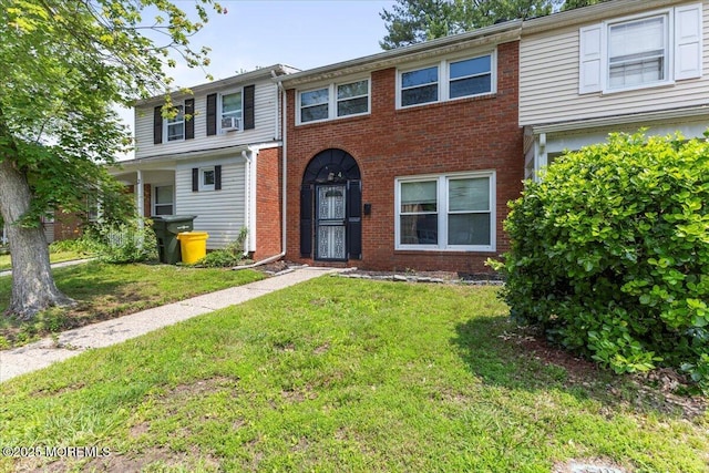 4 Roanoke Ct, Willingboro, NJ 08046 - view of front of property featuring a front yard and brick siding