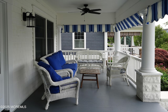 342 Lincoln Ave, Avon-By-The-Sea, NJ 07717 - covered porch with ceiling fan