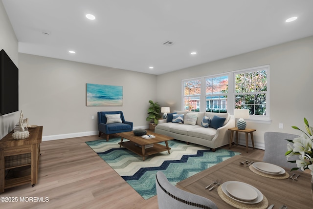 402 Picardy Ct Unit B, Lakewood, NJ 08701 - living area with wood finished floors, baseboards, and recessed lighting