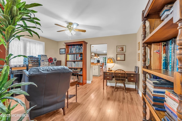 37 Normanton Ave, Manchester, NJ 08759 - living room featuring ceiling fan and light wood-style floors