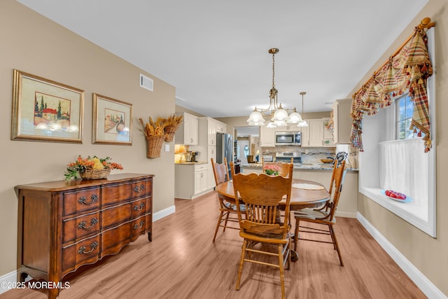 37 Normanton Ave, Manchester, NJ 08759 - dining room featuring light wood-type flooring and a chandelier