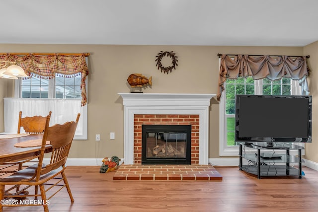 37 Normanton Ave, Manchester, NJ 08759 - living area with wood finished floors and a fireplace