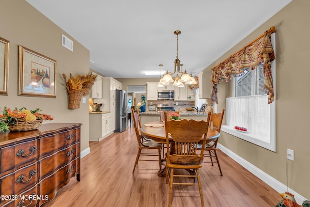 37 Normanton Ave, Manchester, NJ 08759 - dining area with a chandelier and light wood finished floors