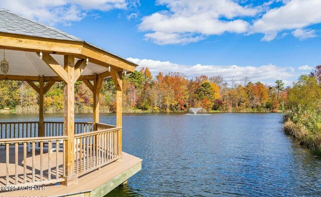 37 Normanton Ave, Manchester, NJ 08759 - dock area with a water view and a gazebo