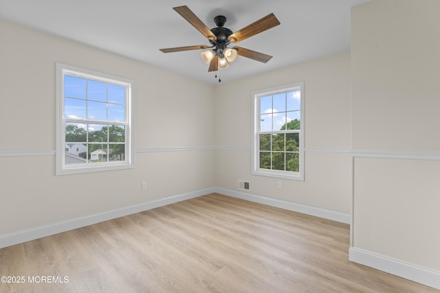190 Ravenwood Blvd, Barnegat, NJ 08005 - spare room with light wood-style flooring and a ceiling fan