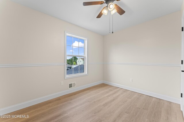 190 Ravenwood Blvd, Barnegat, NJ 08005 - spare room with wood finished floors, baseboards, and ceiling fan