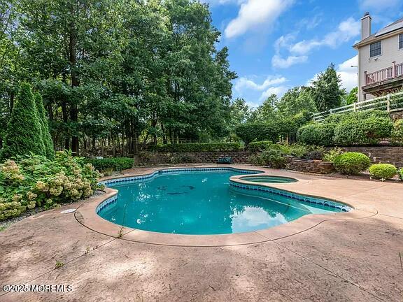 1 Turtle Clan Ct, Clarksburg, NJ 08510 - view of pool with a patio area and a pool with connected hot tub