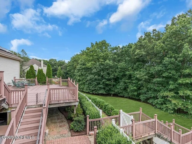 1 Turtle Clan Ct, Clarksburg, NJ 08510 - deck with stairs and a lawn