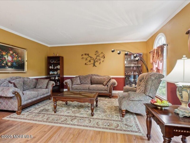 1 Turtle Clan Ct, Clarksburg, NJ 08510 - living room featuring wood finished floors and crown molding