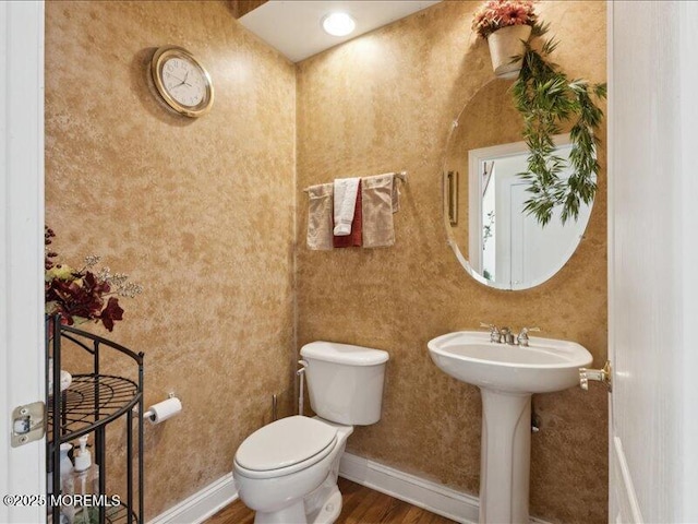 1 Turtle Clan Ct, Clarksburg, NJ 08510 - half bathroom featuring toilet and wood finished floors