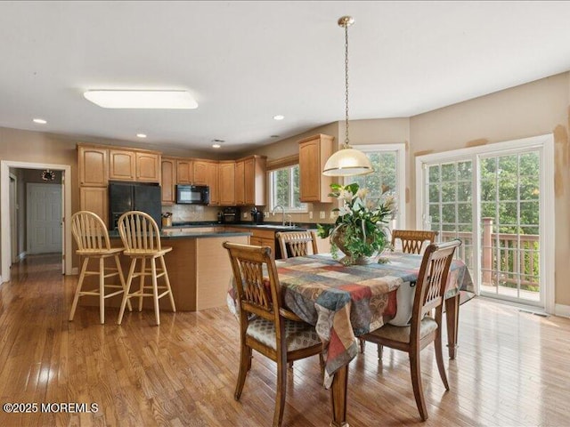 1 Turtle Clan Ct, Clarksburg, NJ 08510 - dining area with light wood-type flooring and recessed lighting