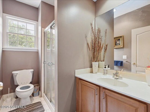 1 Turtle Clan Ct, Clarksburg, NJ 08510 - full bathroom featuring vanity, a stall shower, and tile patterned floors