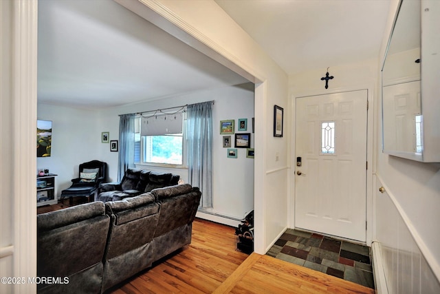 855 Derry Dr, Toms River, NJ 08753 - entryway featuring dark wood-style flooring and a baseboard radiator