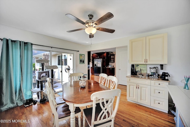 855 Derry Dr, Toms River, NJ 08753 - dining area featuring a ceiling fan and light wood-style flooring
