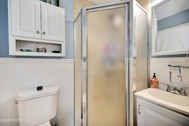 855 Derry Dr, Toms River, NJ 08753 - bathroom featuring vanity and a stall shower