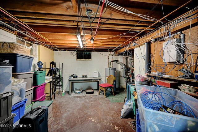 855 Derry Dr, Toms River, NJ 08753 - unfinished basement with gas water heater