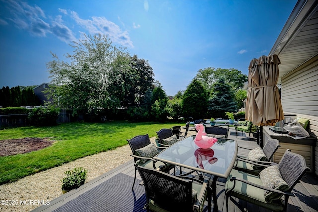 855 Derry Dr, Toms River, NJ 08753 - fenced backyard featuring outdoor dining space