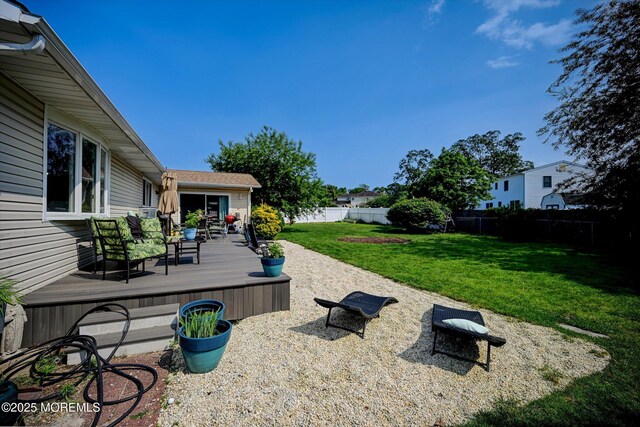 855 Derry Dr, Toms River, NJ 08753 - fenced backyard with a wooden deck