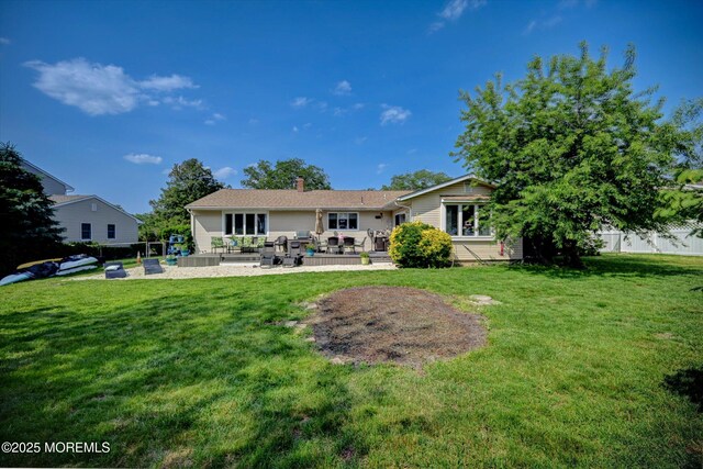 855 Derry Dr, Toms River, NJ 08753 - back of house featuring a patio area, a chimney, outdoor lounge area, and a deck