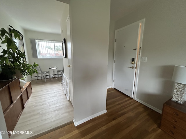 1 Magnolia Ln Unit B, Eatontown, NJ 07724 - hallway featuring wood finished floors, baseboards, and a baseboard radiator