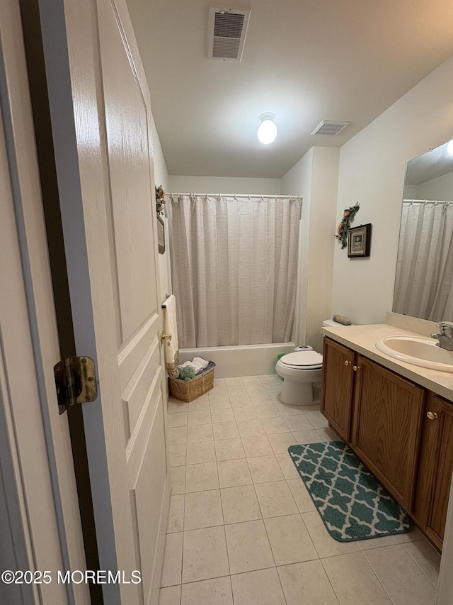 48 Marigold Ln, Little Egg Harbor, NJ 08087 - full bathroom with vanity, tile patterned flooring, and shower / bath combination with curtain