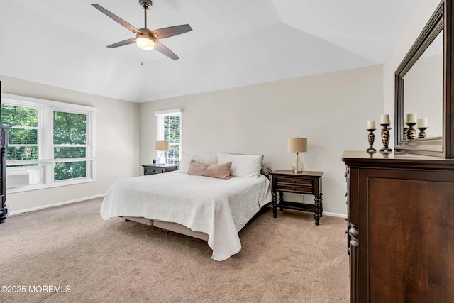 6 Hoffer Ct, Marlboro, NJ 07746 - bedroom featuring lofted ceiling, light carpet, and ceiling fan