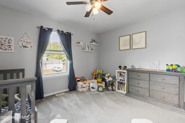 3 Mendon Dr, Howell, NJ 07731 - bedroom featuring carpet floors, a crib, and ceiling fan