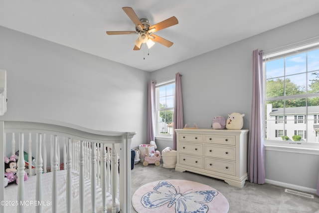 3 Mendon Dr, Howell, NJ 07731 - bedroom featuring a nursery area, light carpet, and a ceiling fan