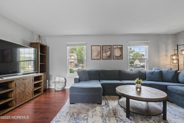 3 Mendon Dr, Howell, NJ 07731 - living room with plenty of natural light and dark wood-style floors